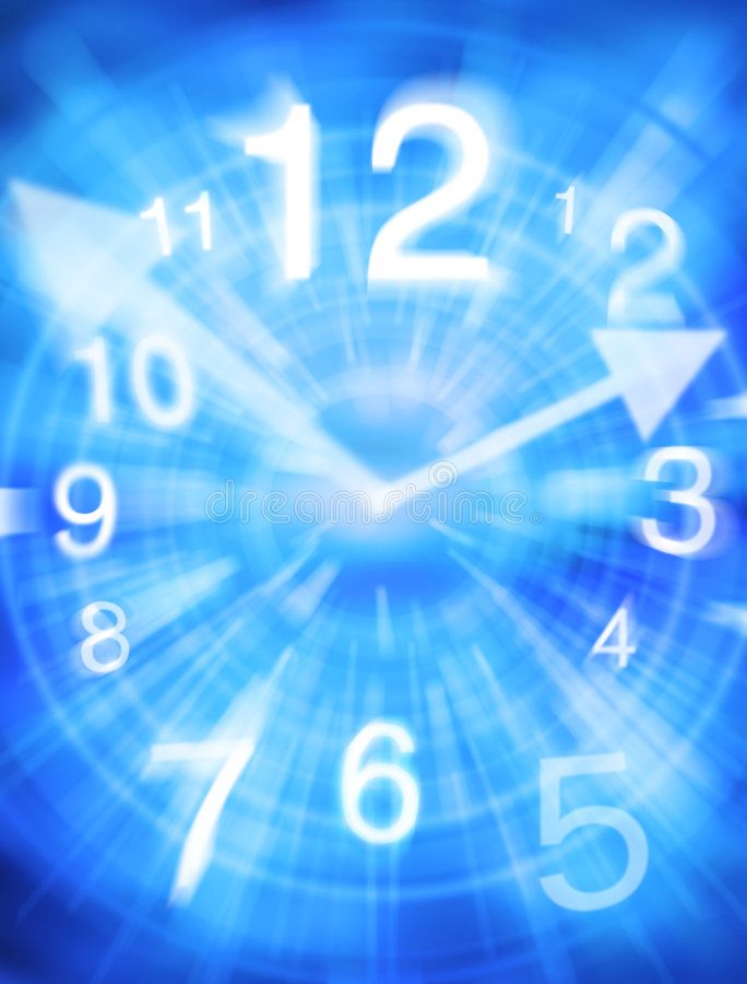 image of a time clock in a quantam realm